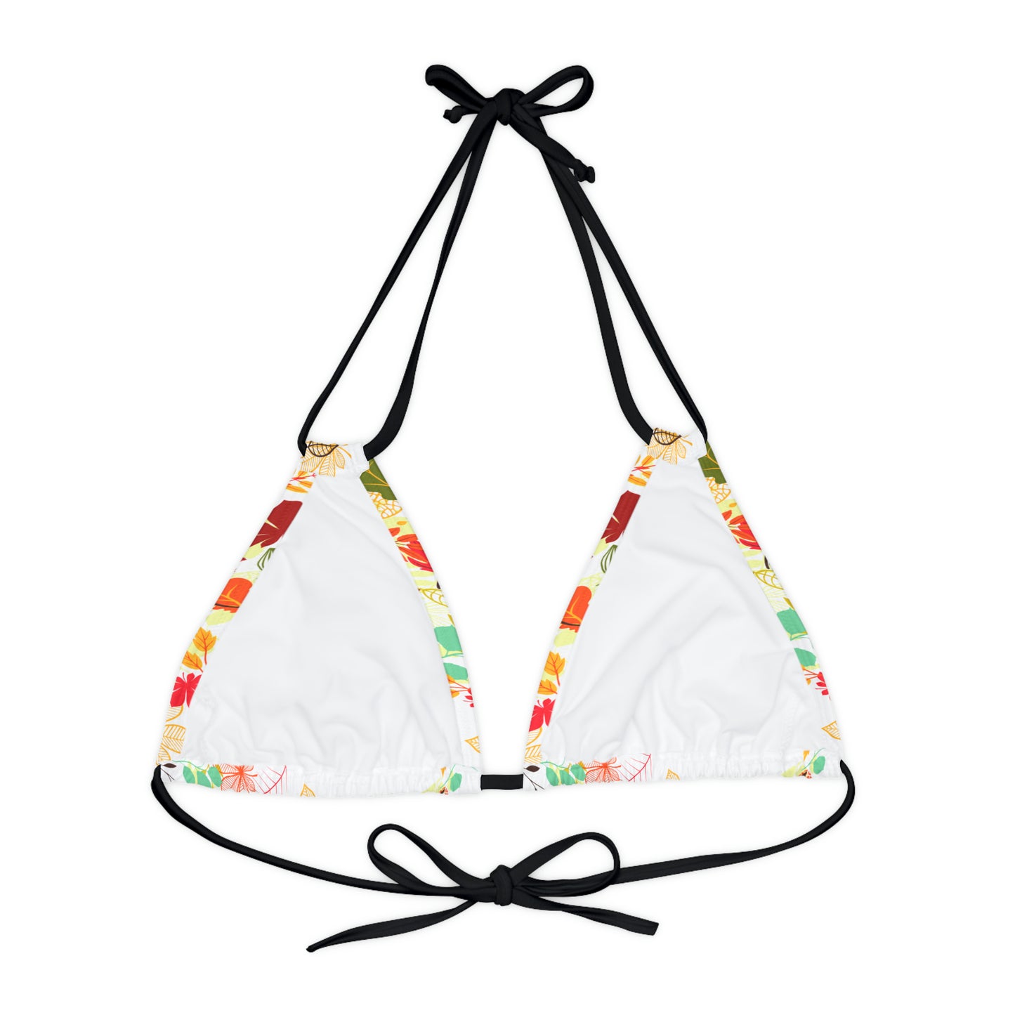 Strappy Triangle Bikini Top (AOP)