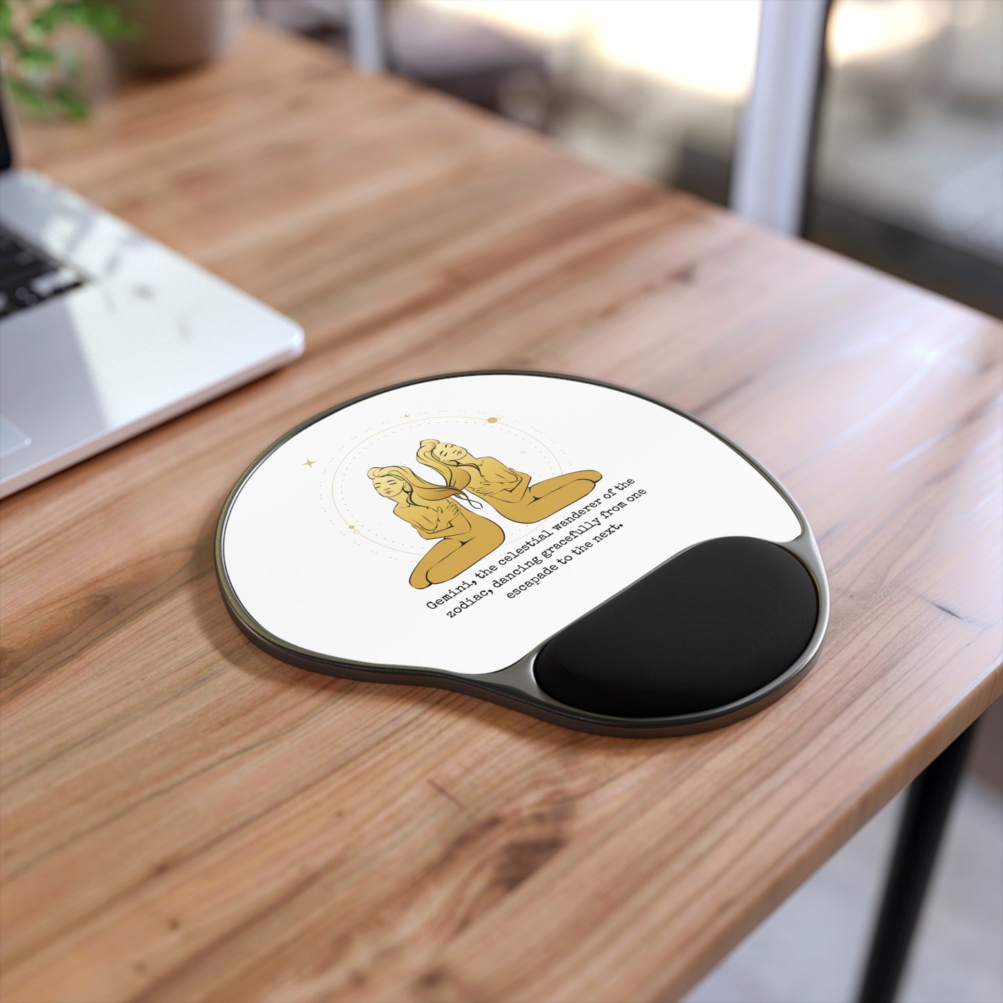 Gemini Sun Sign Mouse Pad With Wrist Rest