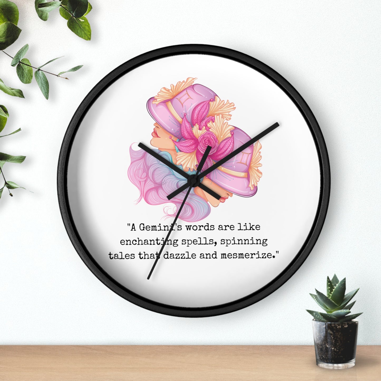 Gemini Sun Sign Wall Clock