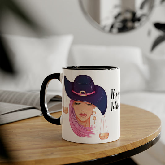 Libra Sunsign Inspired Accent Mugs, 11oz