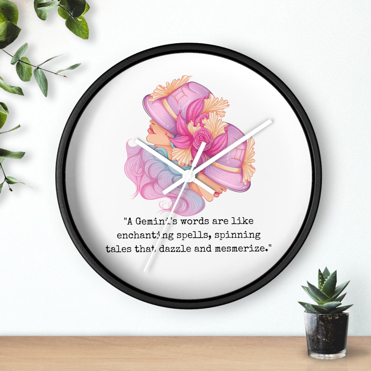 Gemini Sun Sign Wall Clock