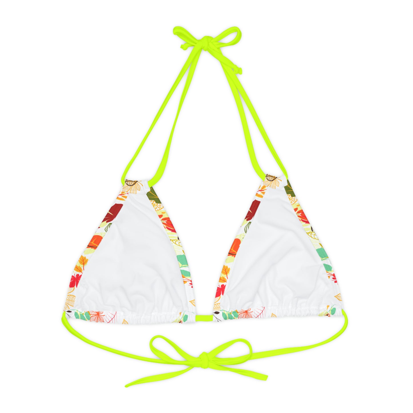 Strappy Triangle Bikini Top (AOP)