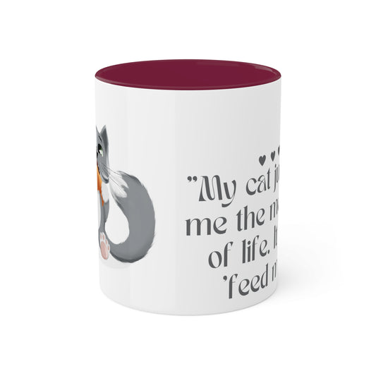 Cat Themed Colorful Mugs, 11oz