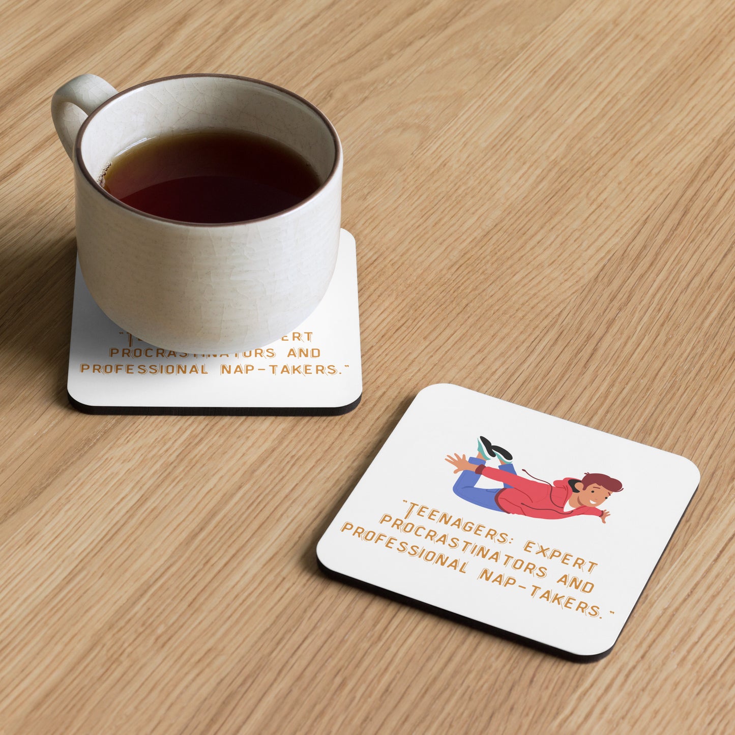 Teenager Quote Cork-back coaster